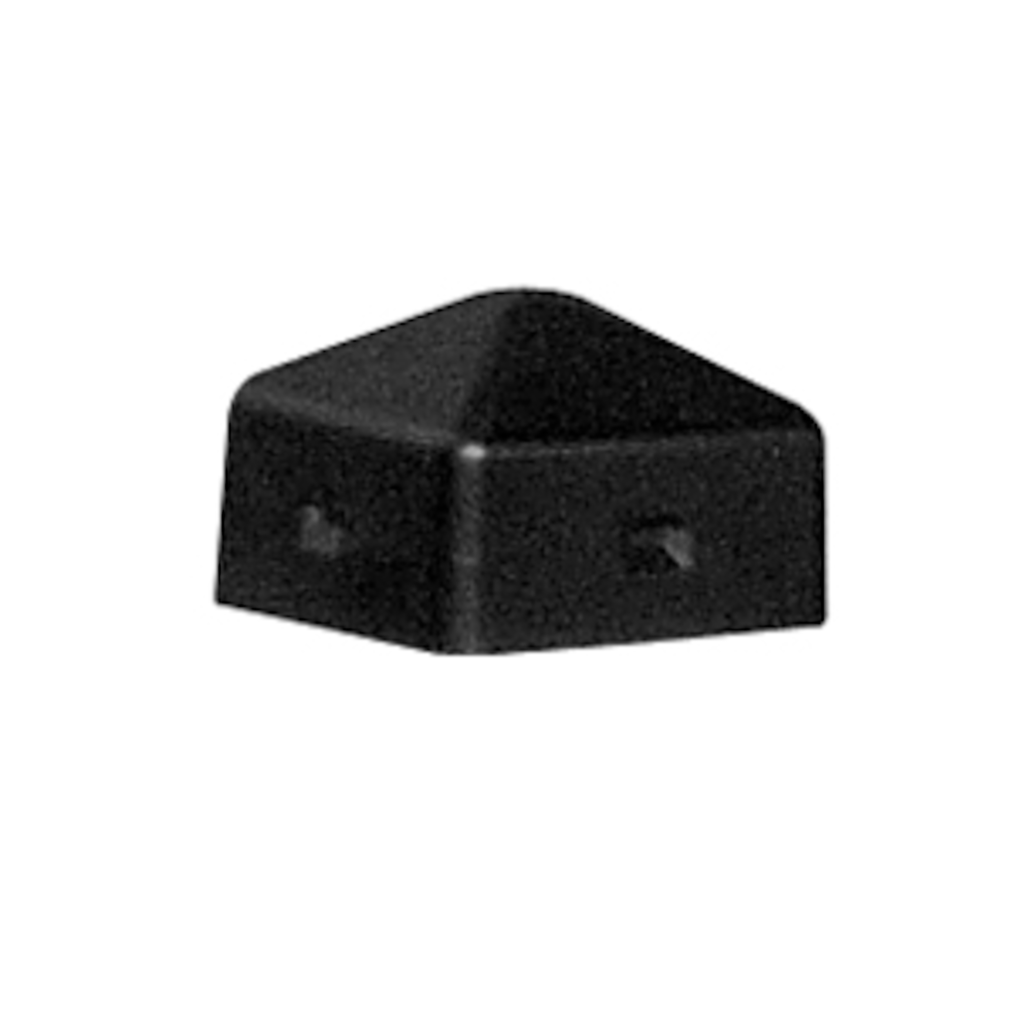 Eagle Square Plastic Post Cap — 5-1/4in. Outside Diameter, 5in., Black, Model# 1759